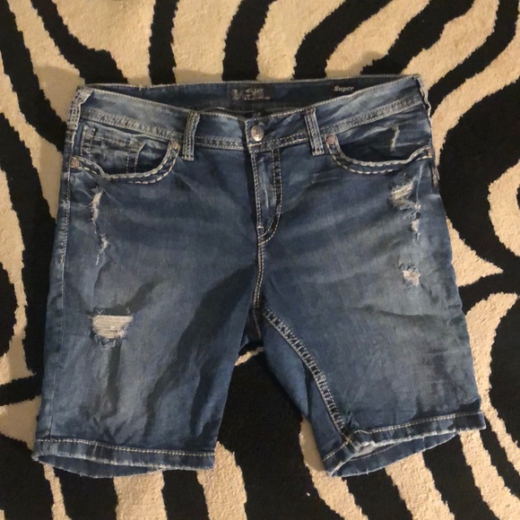silver jeans bermuda shorts